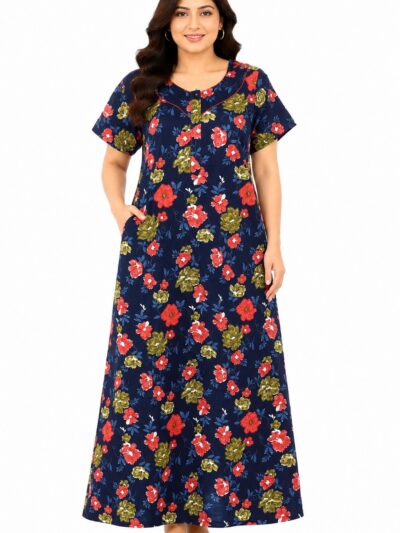 Sivam Nighty Cotton Zip Model XL- SNzmXL8908