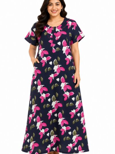 Sivam Nighty Cotton Zip Model XL- SNzmXL8909