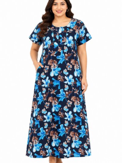 Sivam Nighty Cotton Zip Model XL- SNzmXL8910