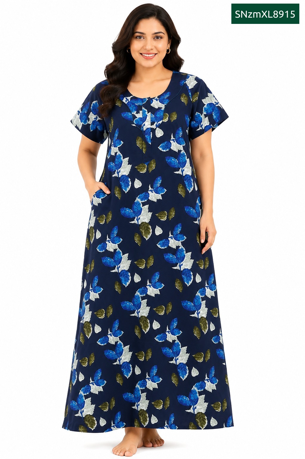 Sivam Nighty Cotton Zip Model XL- SNzmXL8915