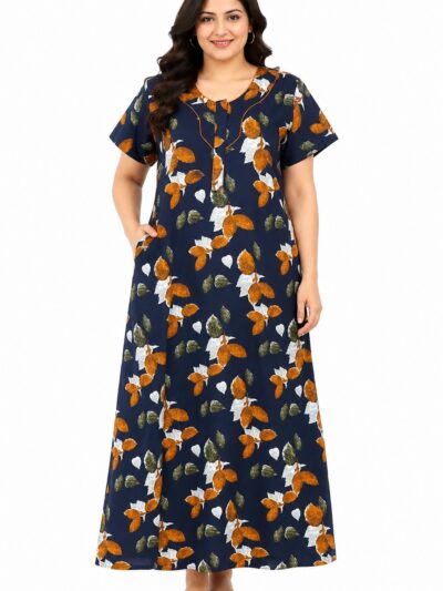 Sivam Nighty Cotton Zip Model XL- SNzmXL8916