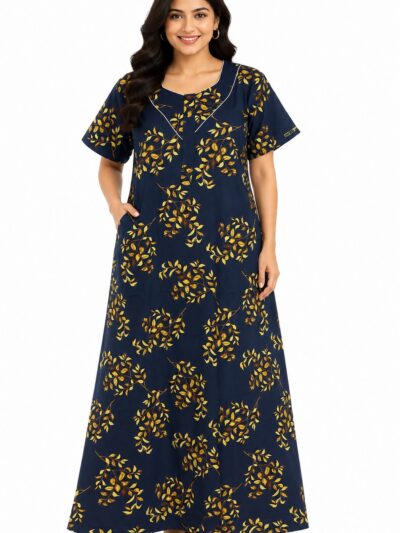 Sivam Nighty Cotton Zip Model XL- SNzmXXL8903