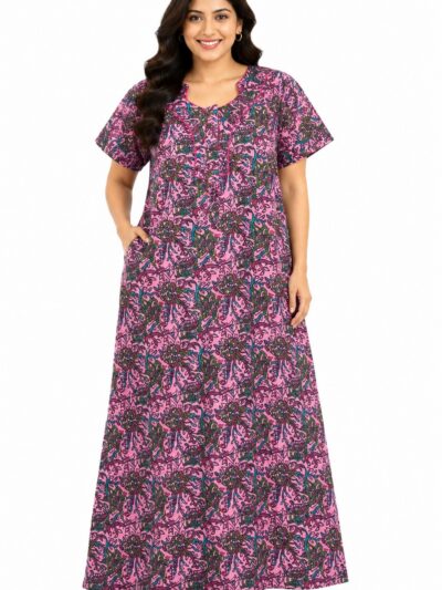 Sivam Nighty Cotton Zip Model XL- SNzmXXL8911