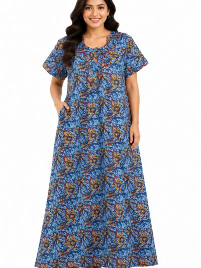 Sivam Nighty Cotton Zip Model XL- SNzmXXL8913