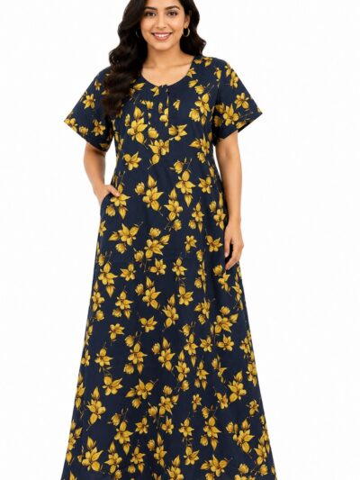 Sivam Nighty Cotton Zip Model XL- SNzmXXL8916
