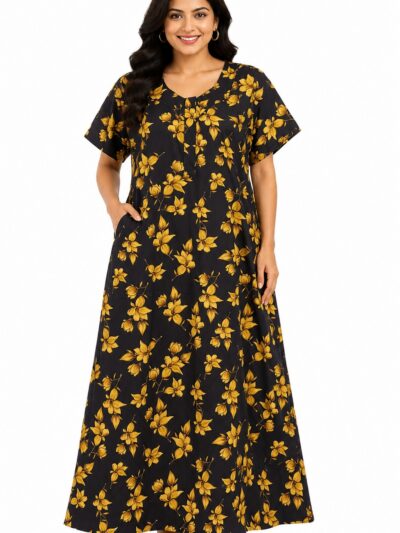 Sivam Nighty Cotton Zip Model XL- SNzmXXL8917